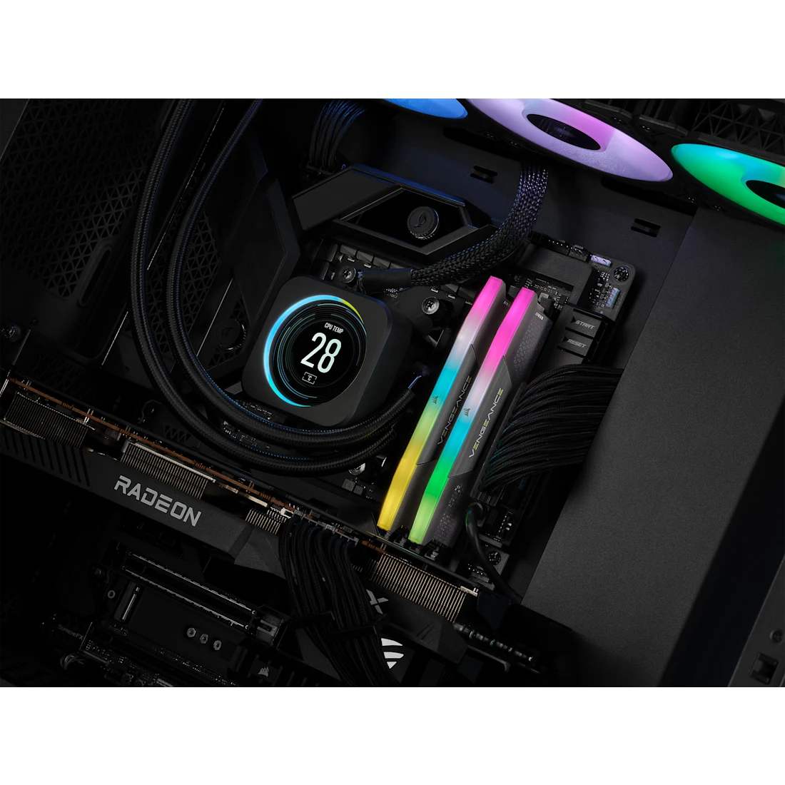 CORSAIR VENGEANCE RGB 96GB (2x48GB) DDR5 DRAM 6000MT/s CL36 AMD EXPO & Intel XMP Memory Kit